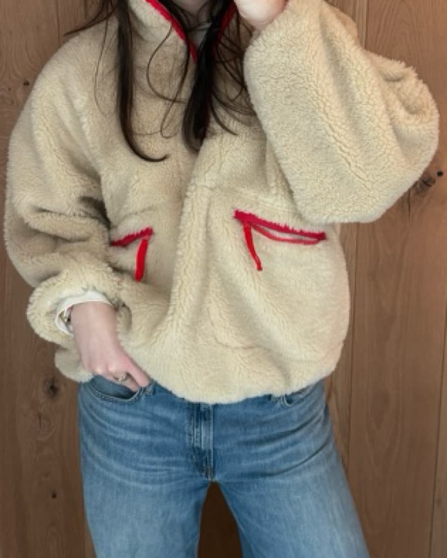 Fleece Pullover With Red Details - Image 2