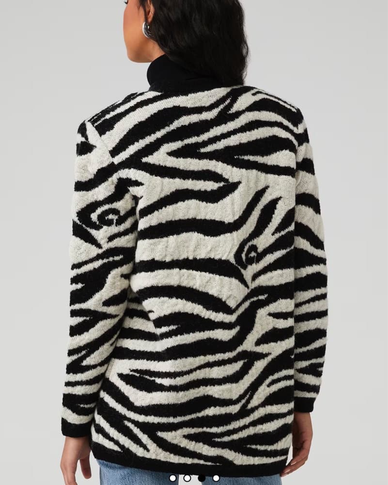 Ronny Kobo Zebra Knit Cardigan - Image 3