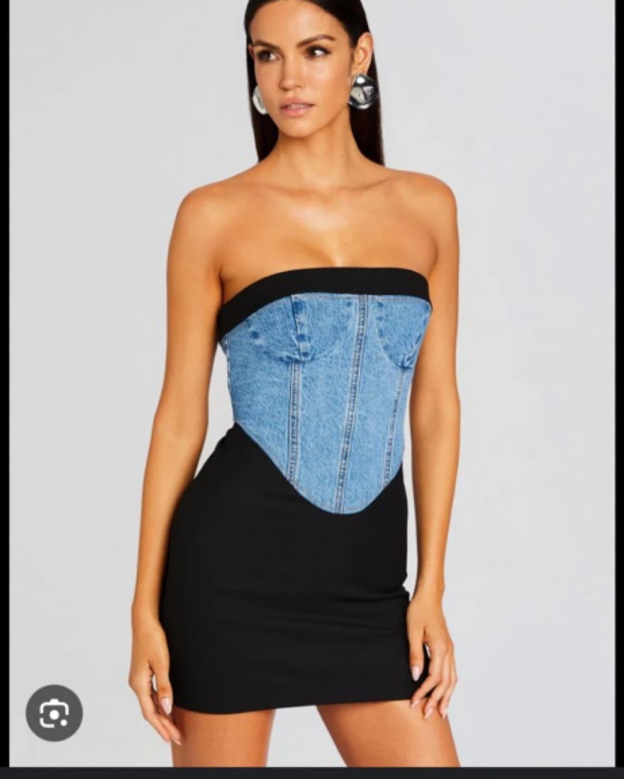 Ser o ya Denim Corset Dress - Image 3