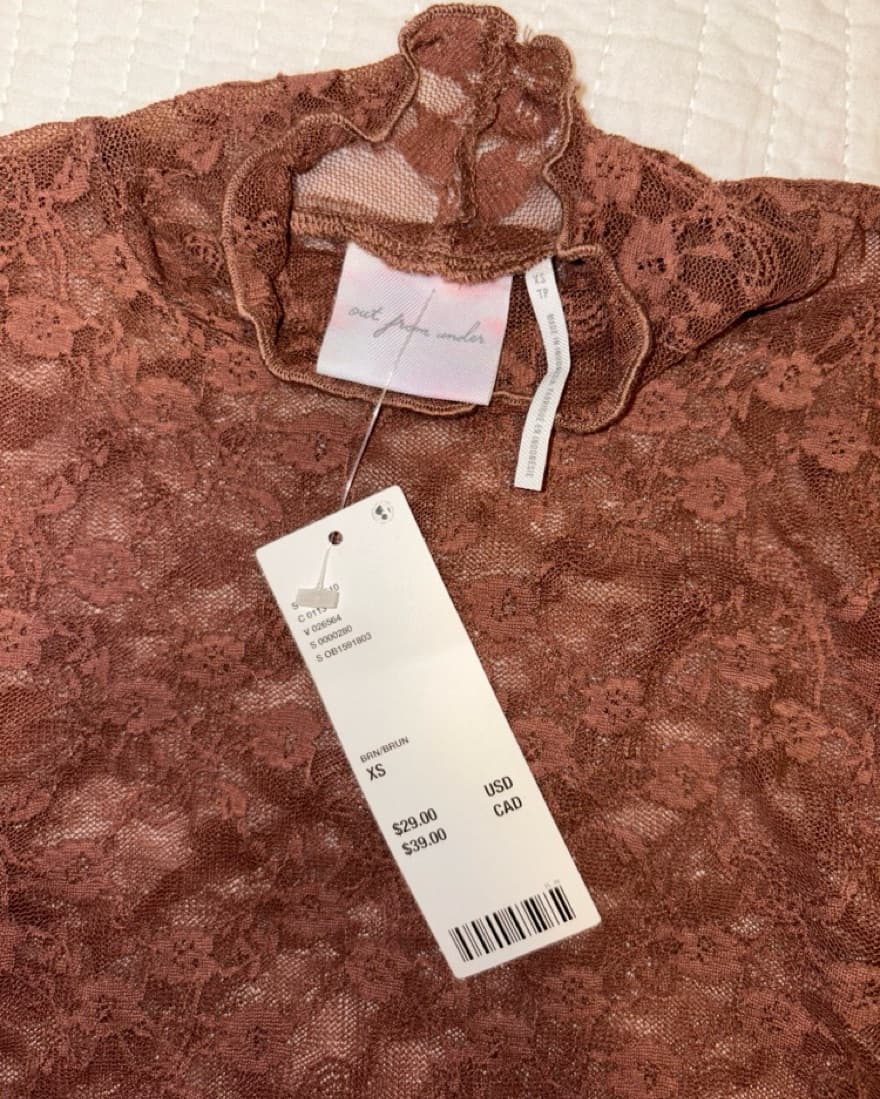 Urban Outfitters Sheer Mock Neck - Image 1
