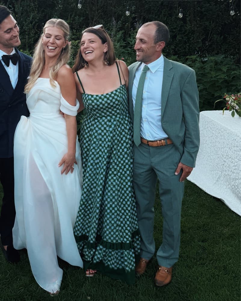 De Castro Checkmate Dress In Green - Image 2
