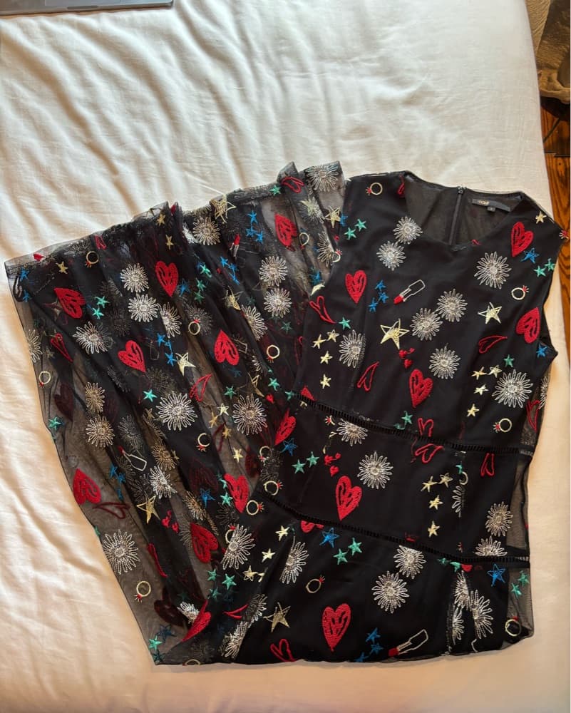 Maje Rosia Hearts & Floral Midi Dress - Image 6