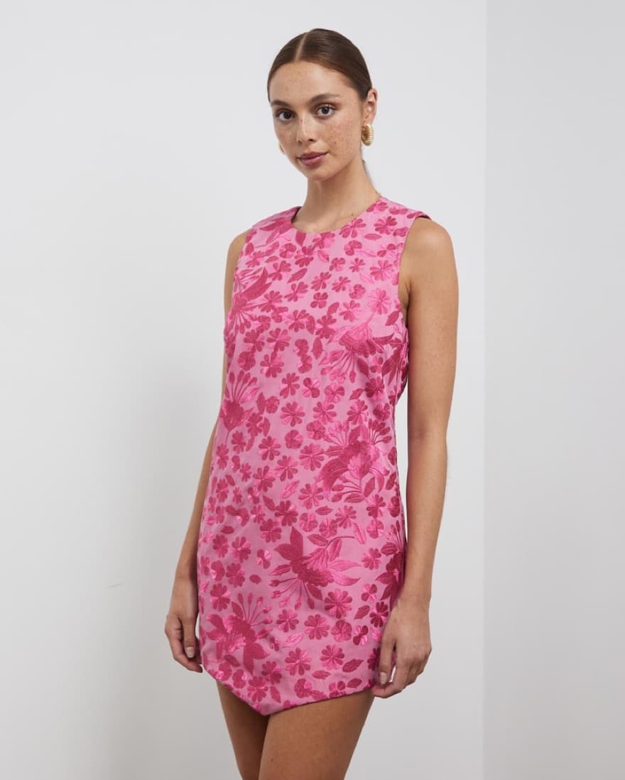 Staud Morgan Dress In Pink - Image 4