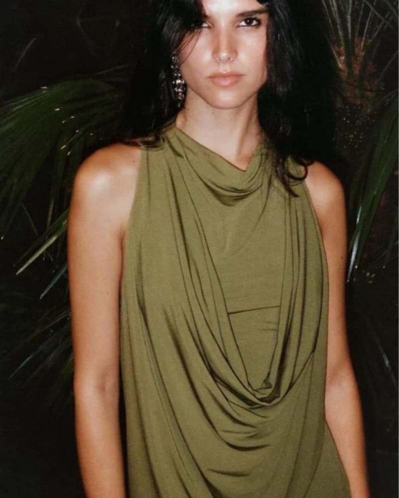 Zara Draped Combination Dress - Image 2