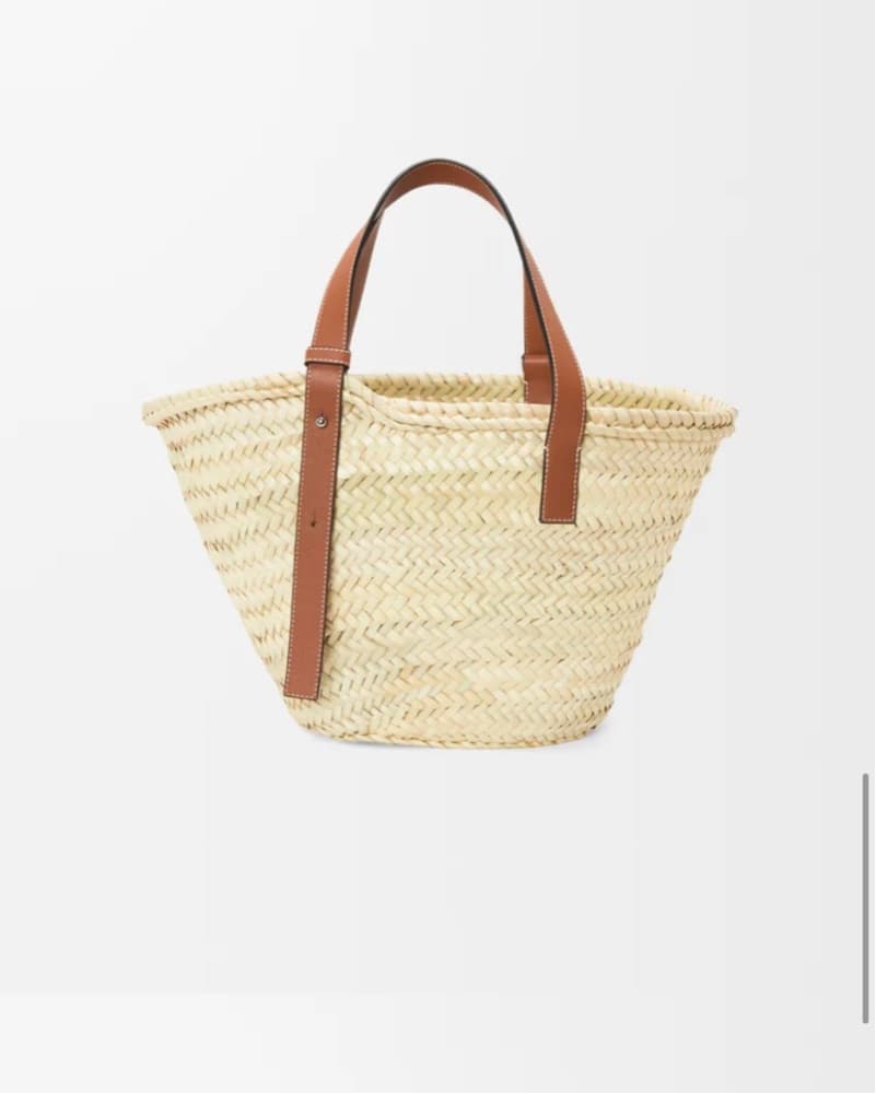 Loewe Basket in palm leaf and calfskin - Image 3