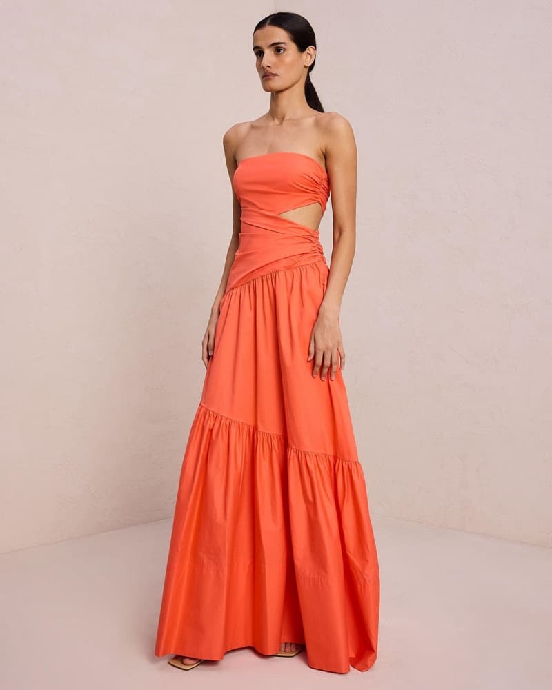 ALC Lark Strapless Coral Dress - Image 1