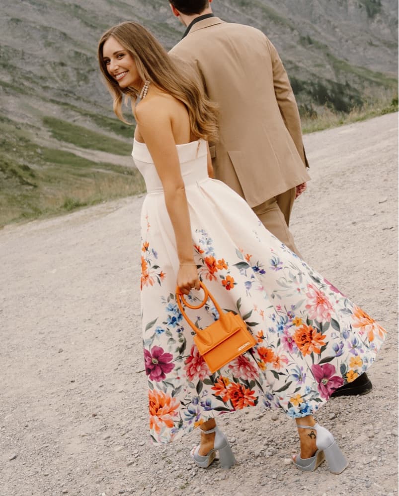 Club London Elegant Floral Midi Dress - Image 3