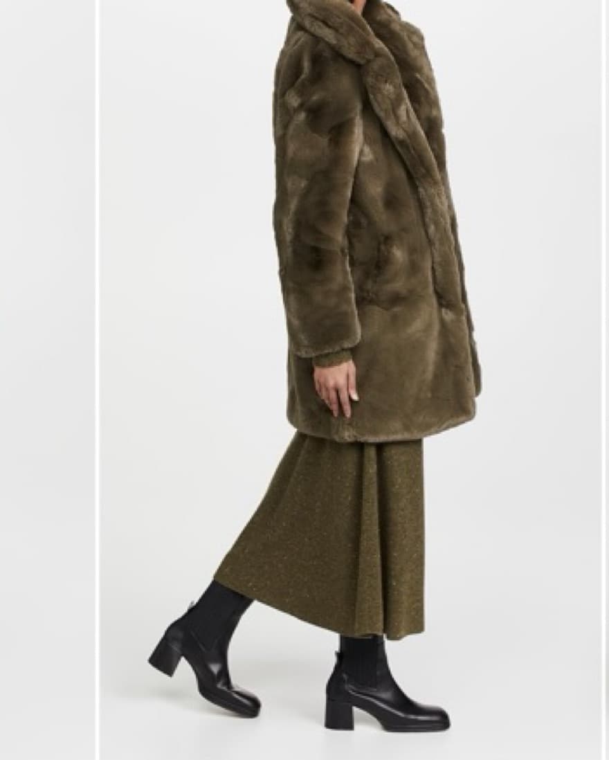 Apparis Green Faux Fur Jacket  - Image 2