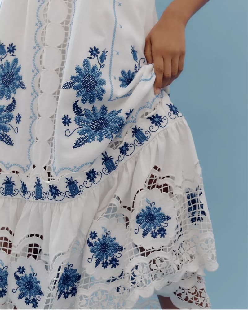Farm Rio Richelieu Linen Dress - Image 3