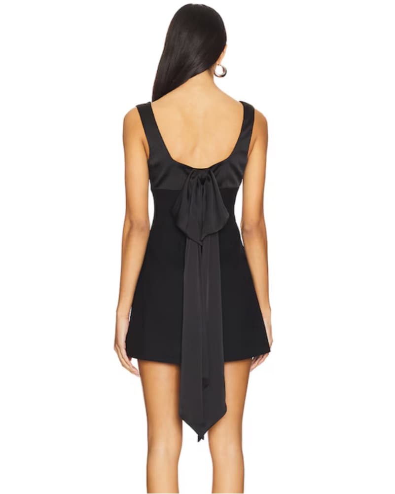 Sleek Black Mini Dress From Revolve - Image 2