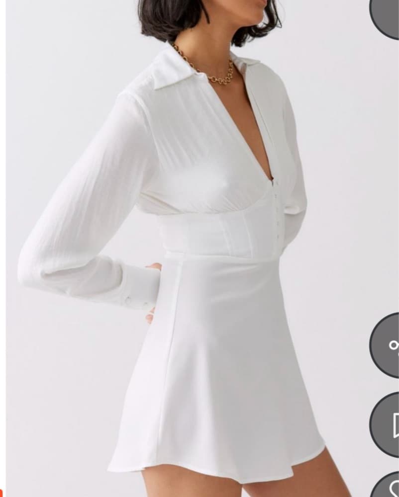 Corset White Satin Dress  - Image 4