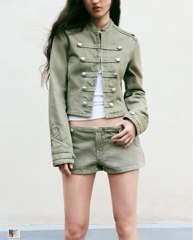 Zara Fitted Button Jacket & Short Set - Image 4
