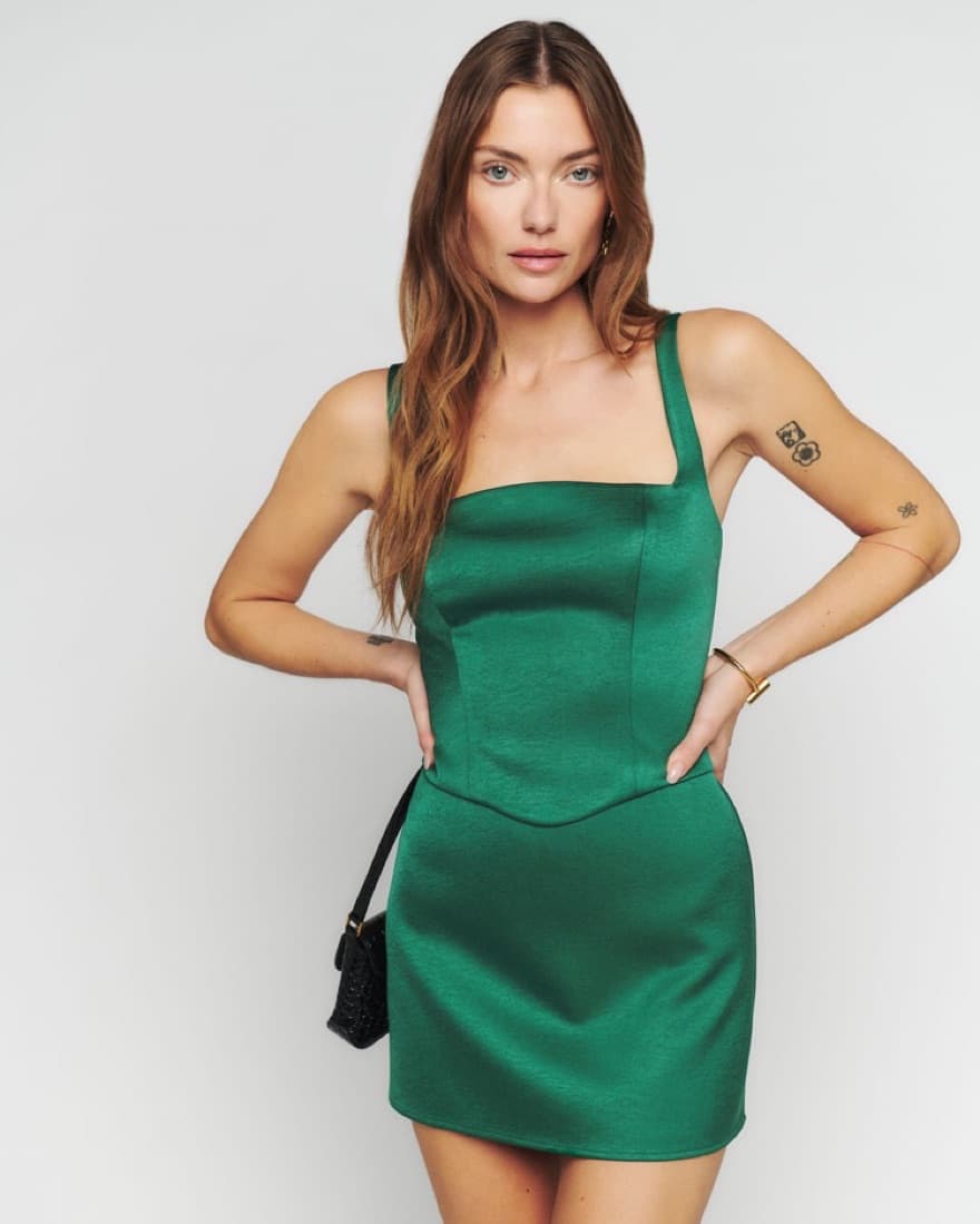 Reformation Green Vancouver Corset Set - Image 1