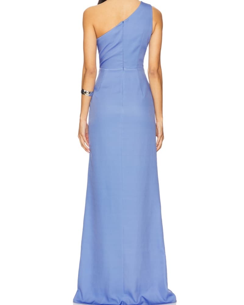 Sau Lee Helene Crepe Dress Blue Lavendar - Image 2