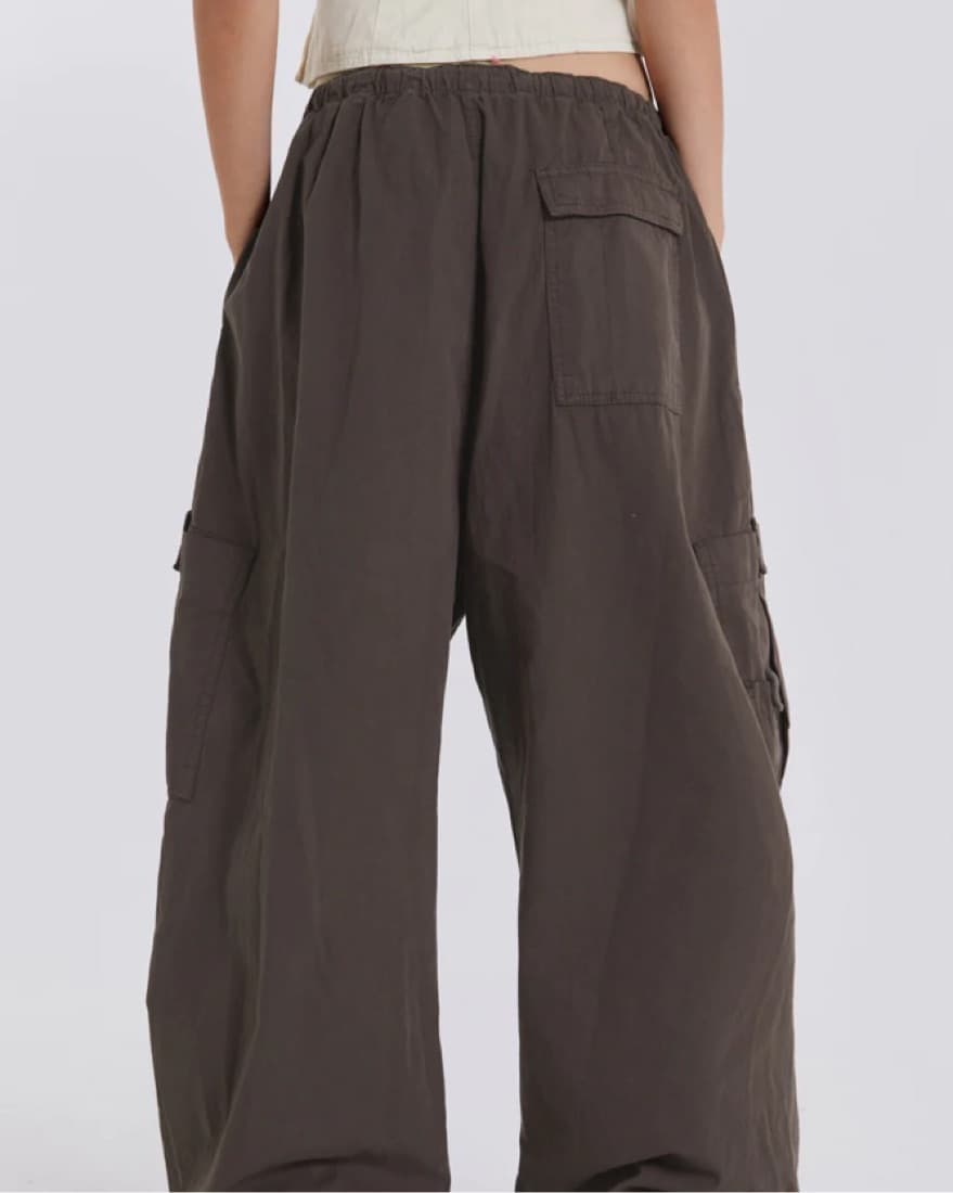 Jaded London Parachute Pants Brown - Image 2
