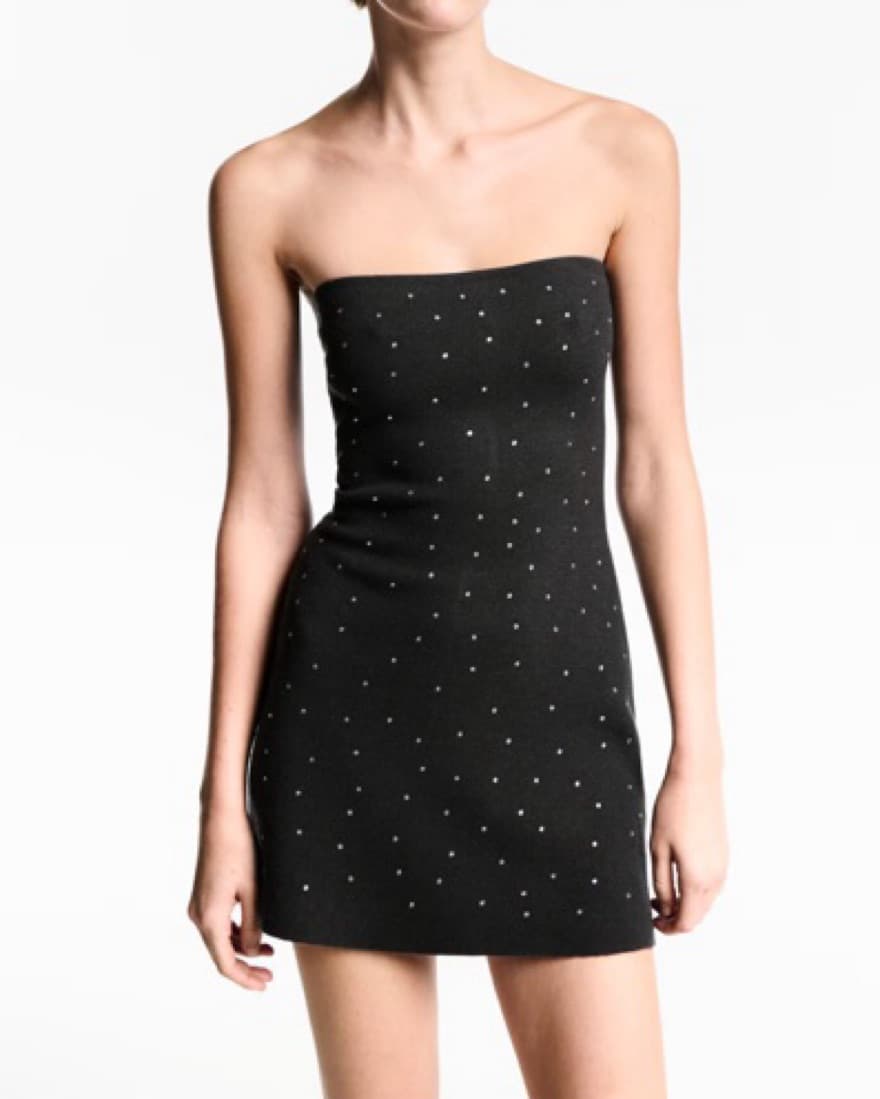 Mango Knitted Dress With Rhinestones - Image 1