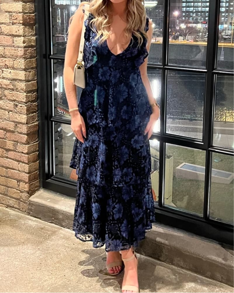 Molinetto Lace Ruffled Maxi Dress - Image 2