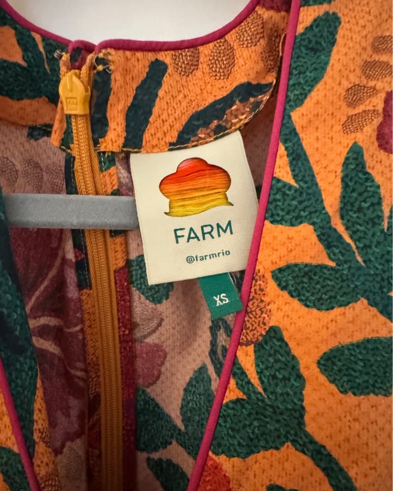 Farm Rio XS Puff Sleeve Tropical Dress - Image 2