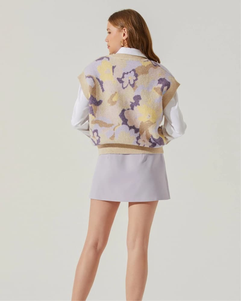 Petsl Floral Oversized Sweater Vest - Image 3