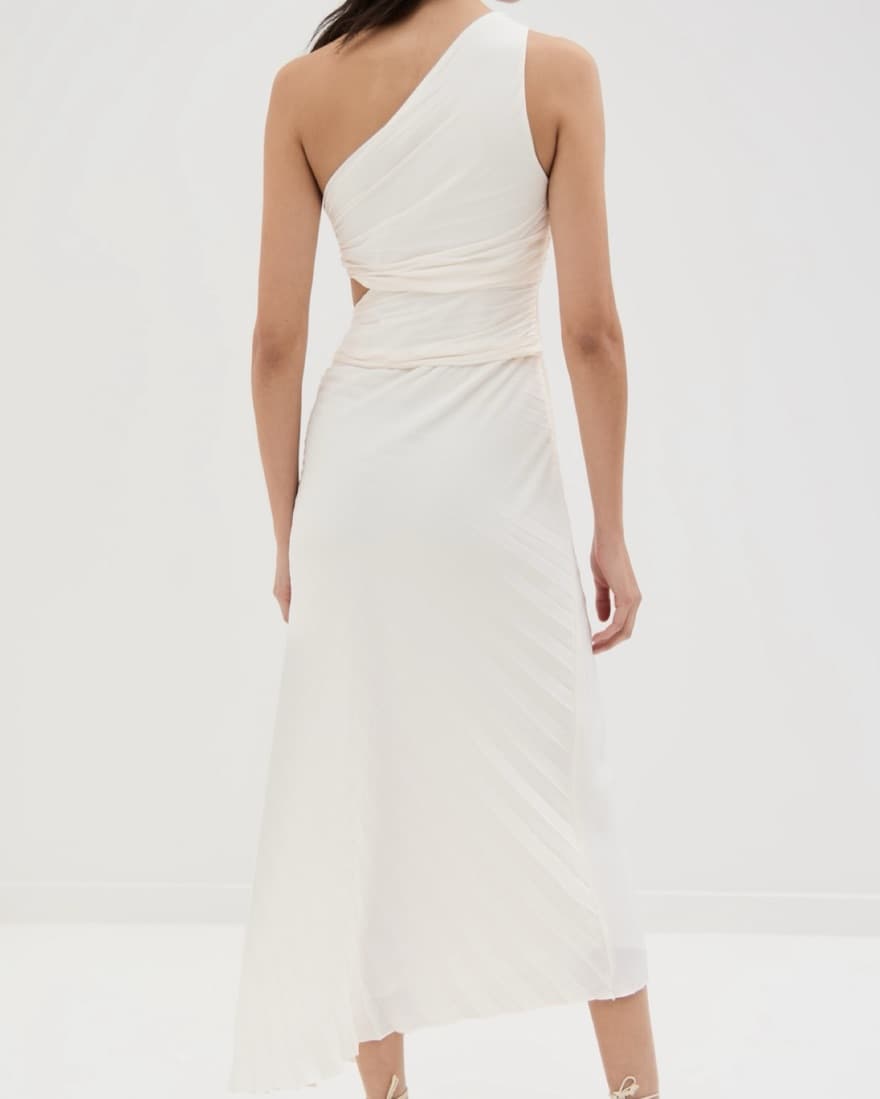 A.L.C. One-Shoulder Pleated Maxi Dress - Image 2