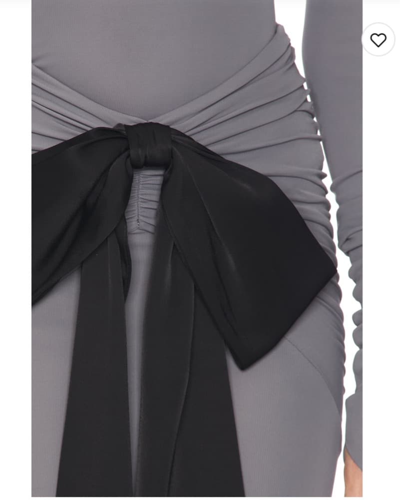 Helsa The Althea Jersey Skirt With Bow - Image 6