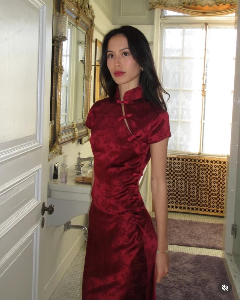 Sau Lee Ren Satin Jacquard Skirt - Image 5