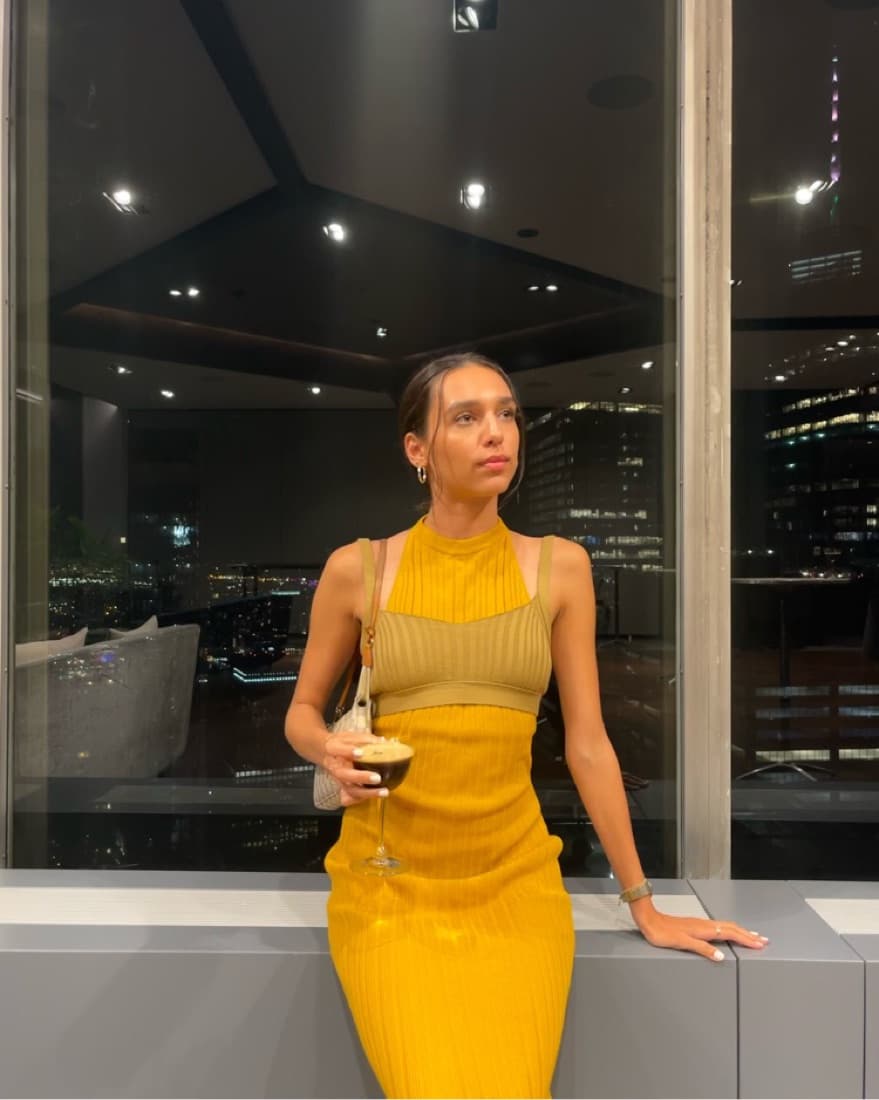 Zara dress, dull color, yellow  - Image 1
