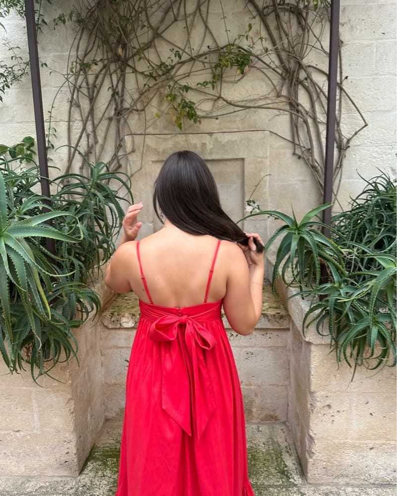 Abercrombie Red Taffeta Dress - Image 1