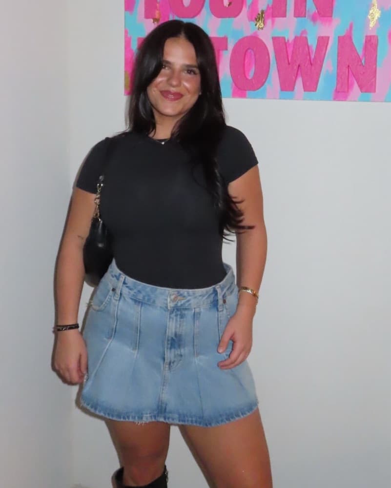Chic Denim Mini Skort - Image 1