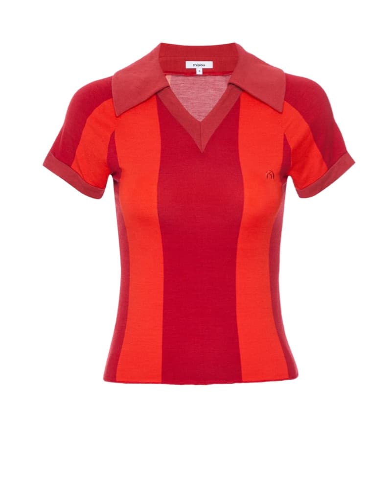 Miaou Mel Tee In Red Stripe - Image 2