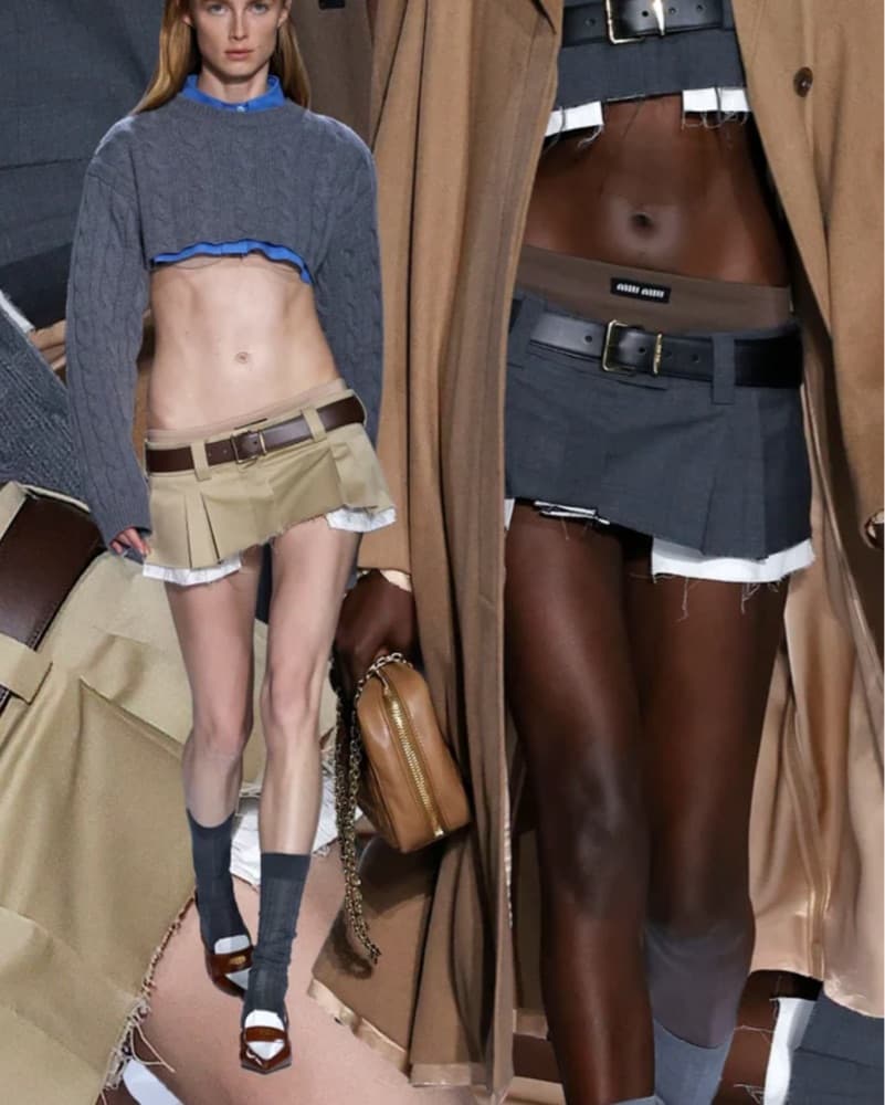 Miu Miu $1750 Chino Micro Mini Tan Office Siren Skirt - Image 6