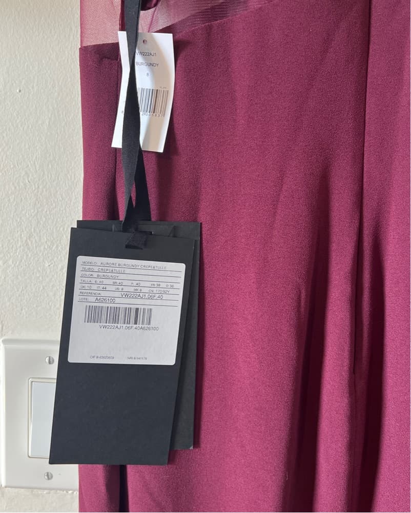 Vera Wang Aurore Gown In Burgundy - Image 3