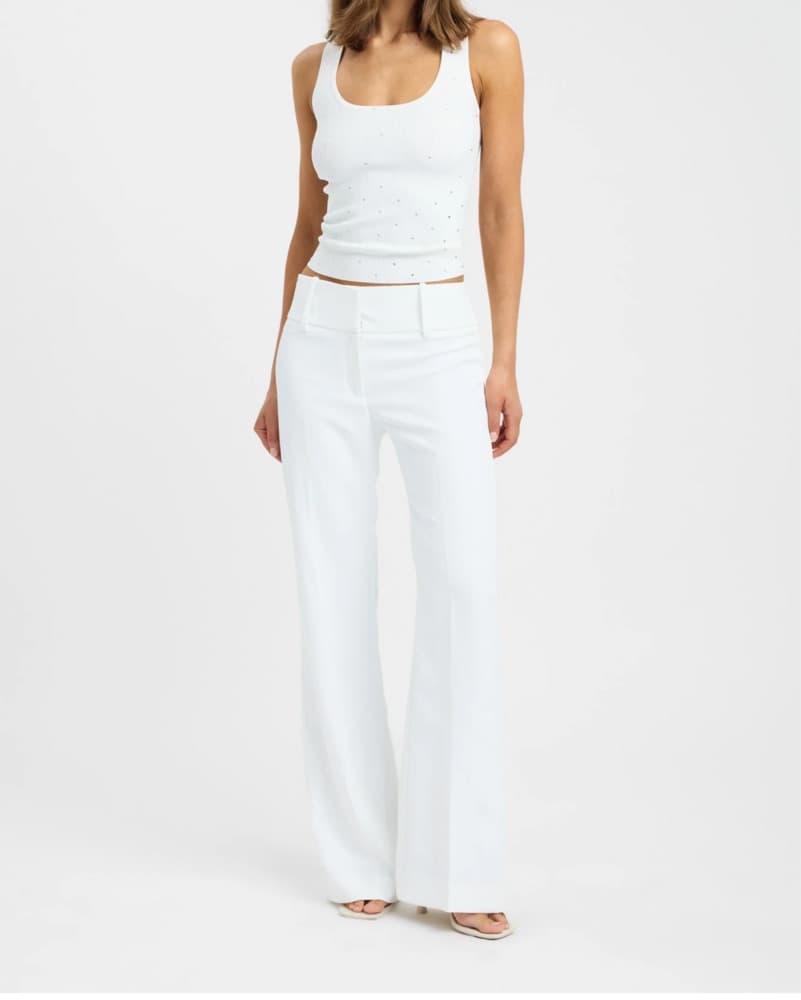 Chic White Wide-Leg Pants - Image 1