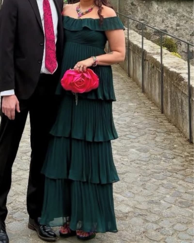 Lulus Emerald Green Tiered Dress - Image 3