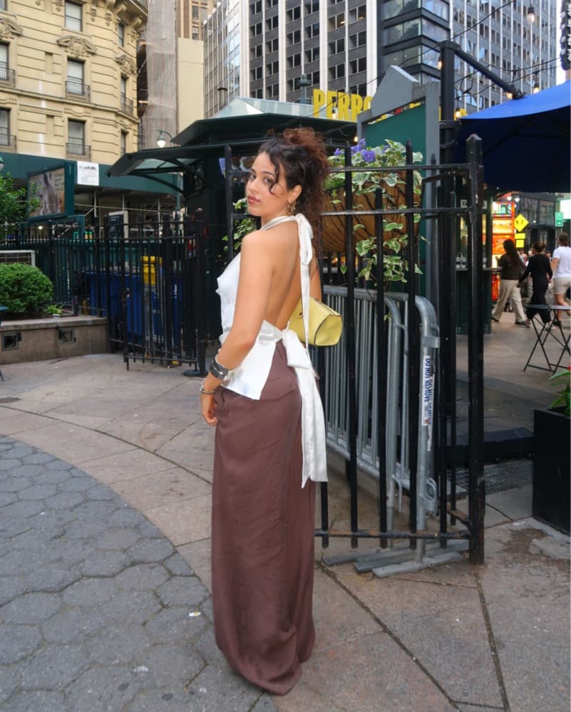 White Cowl Neck Top - Image 2