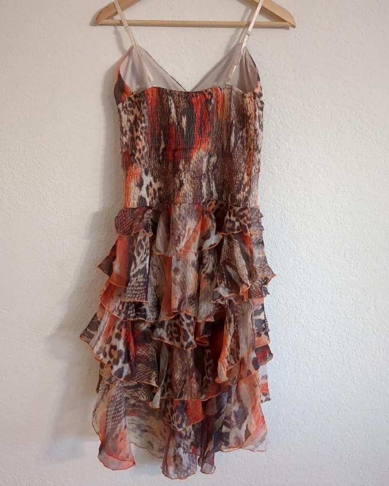 “Goddess london” Assymetric Snake Dress - Image 4