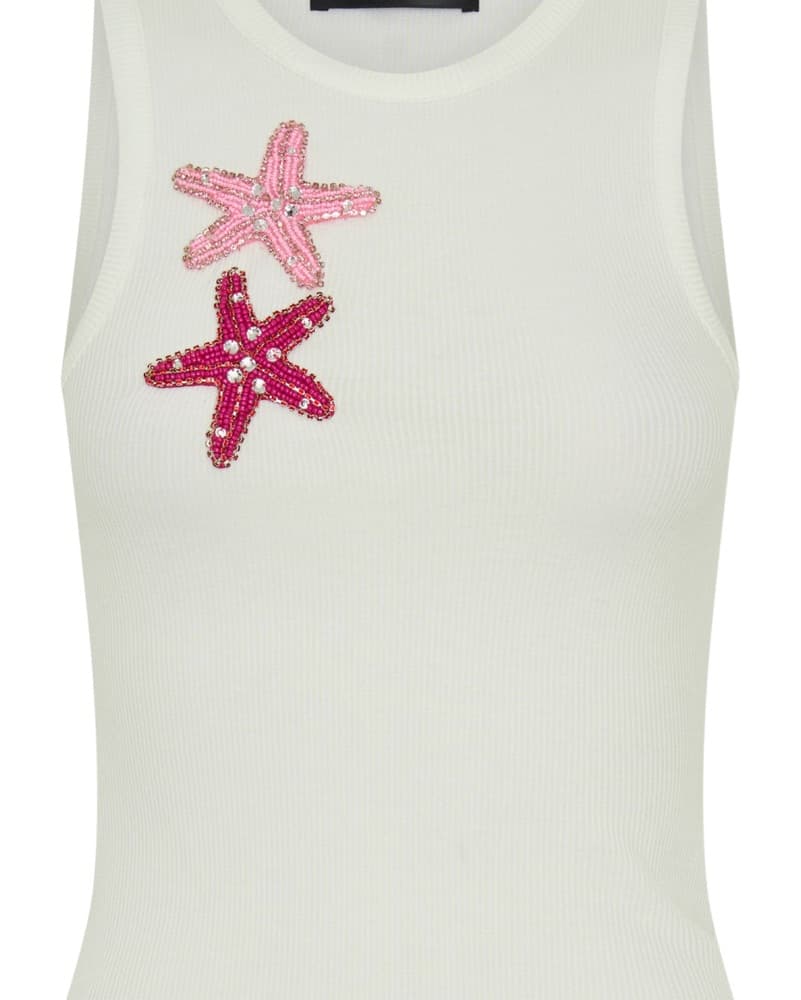 Sirena White Ribbed Tank  - Image 4