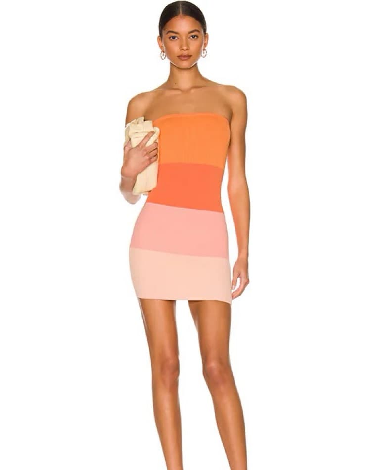Revovle Ombre Orange Mini Dress - Image 1