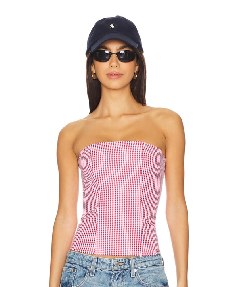 More To Come Plaid Strapless Corset - Image 1