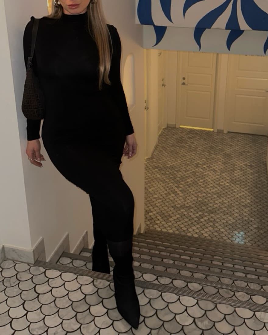 turtleneck black maxi - Image 3