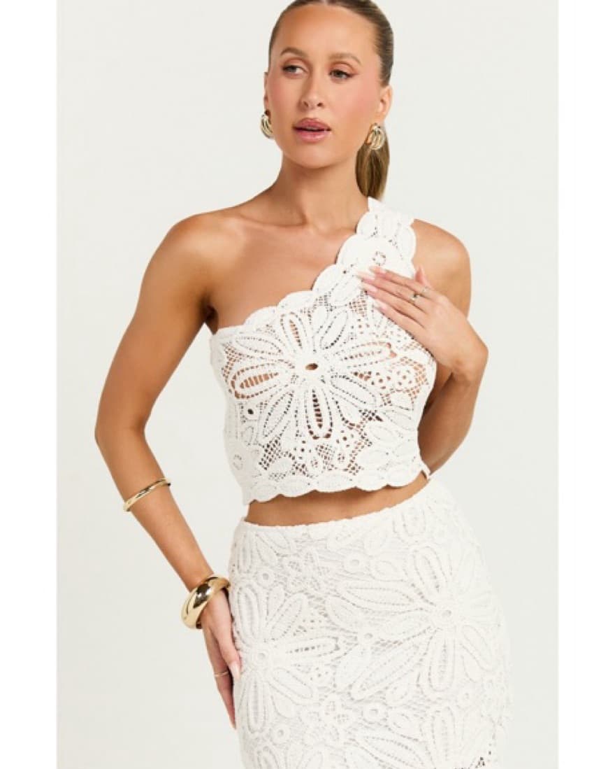 ShowPo White Crochet Matching Set - Image 3