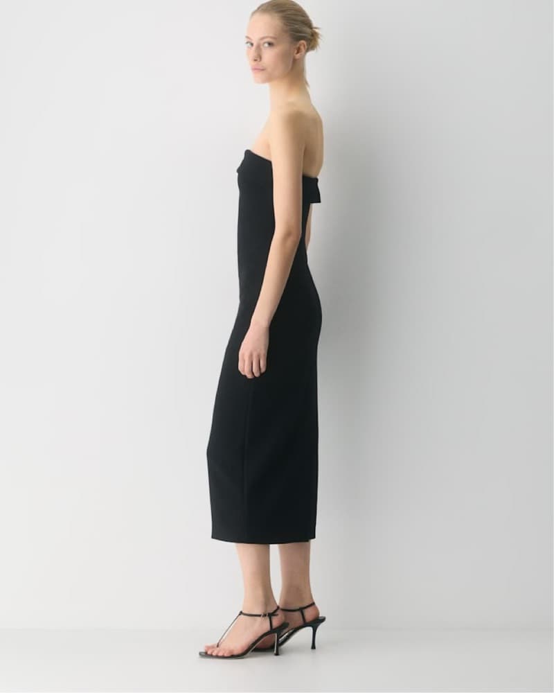 Classy Black strapless Dress - Image 5