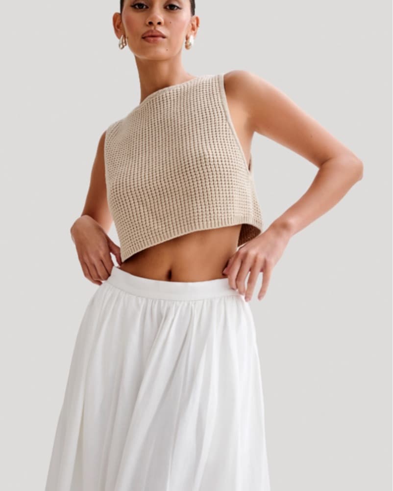 Meshki Gianni Knit Crop Top - Image 2