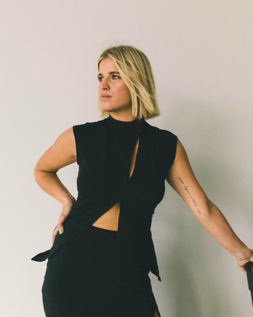 Buzzi Black Vest Top - Image 1