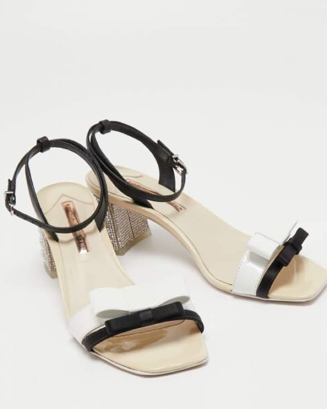 Sophia Webster Rhinestone B&W Heels - Image 4