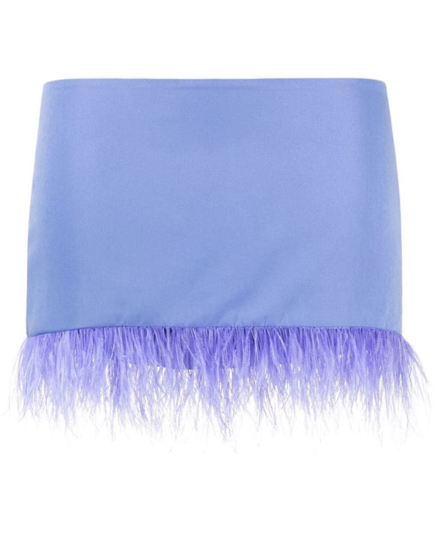 Danielle Guizio Feather Mini Skirt - Image 1