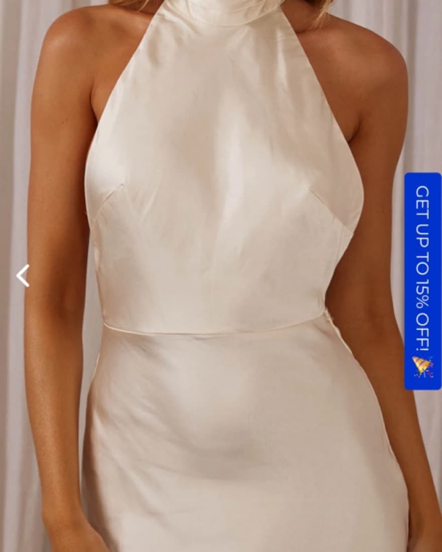 Satin Halter Neck Open Back Maxi - Image 3