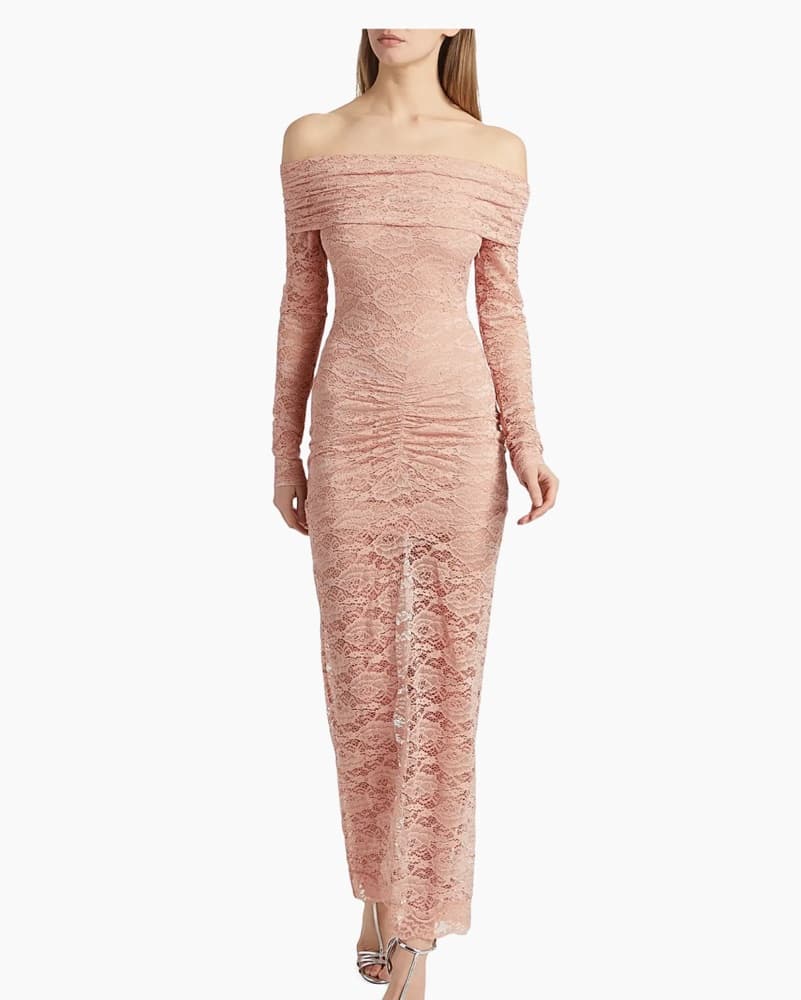 Ronny Kobo Lace Off-Shoulder Gown - Image 1