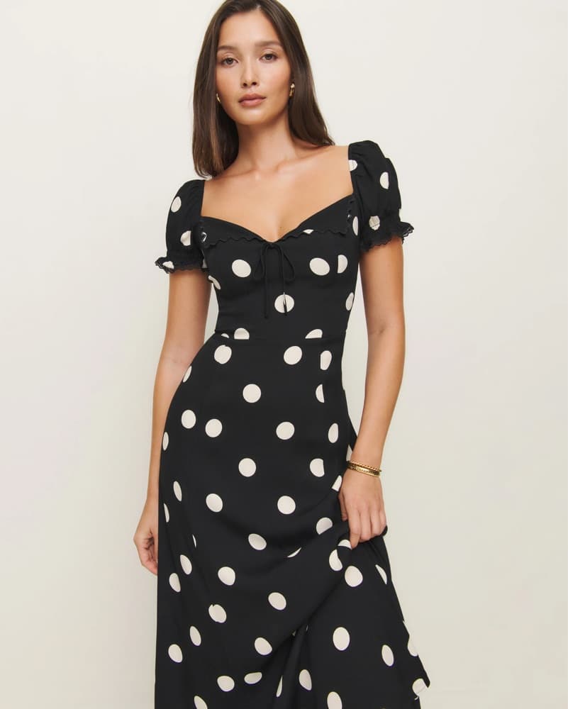Reformation Shyla Dress in Moon Dot - Image 2