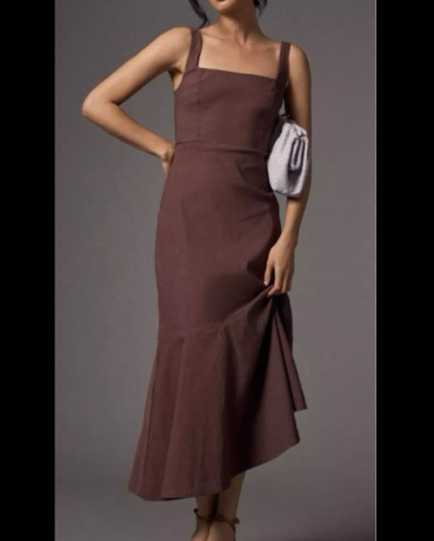 Brown Anthropology Midi Dress - Image 2